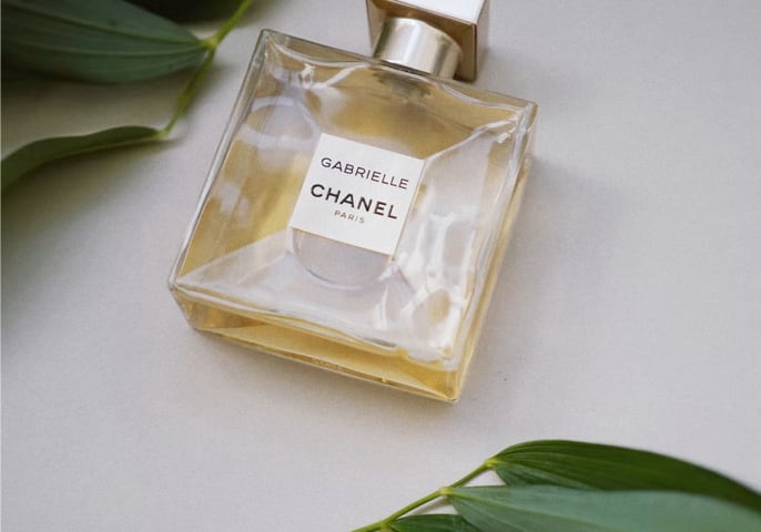 A bottle of Gabrielle Essence perfume from Chanel